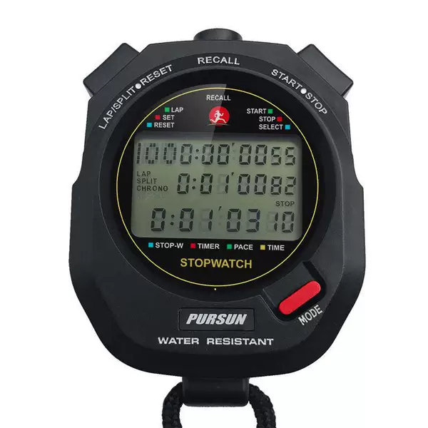 ChAsing DAy pursun MultifunctionAl DigitAl StopwAtch 100 Memory 0.01 Sports Competition Timer PS1003A