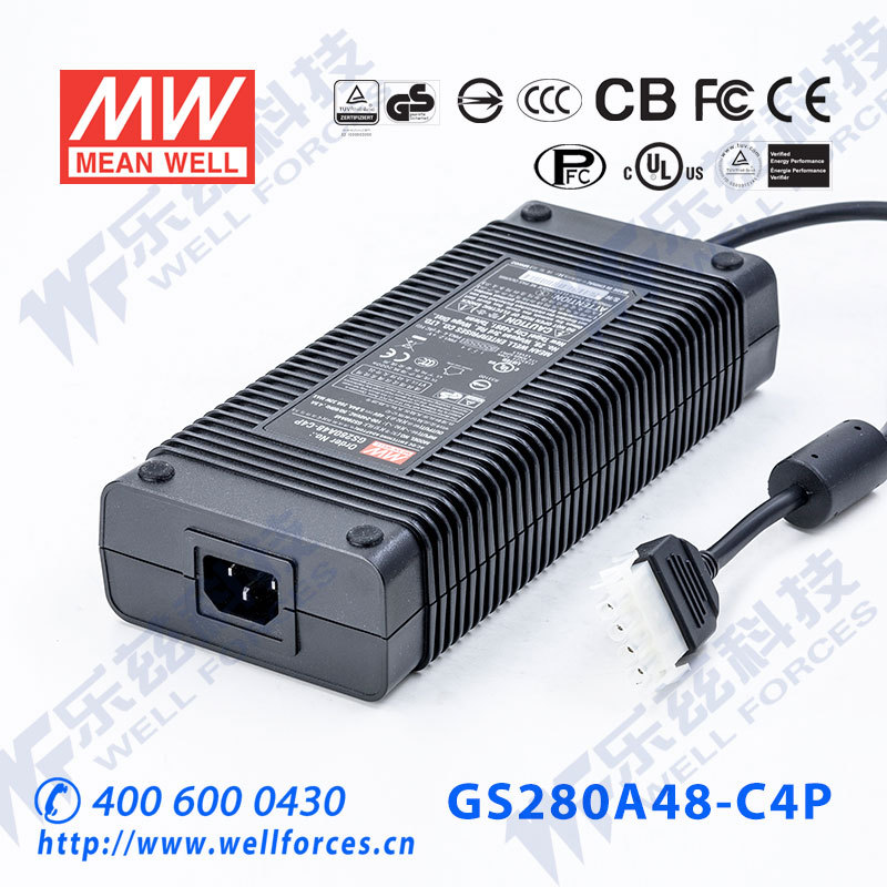 特价台湾明纬GS280A48-C4P电源适配器280W48V5.84A三插工控级