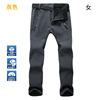 Street sports demi-season windproof velvet ski climbing trousers, increased thickness, plus size