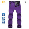 Street sports demi-season windproof velvet ski climbing trousers, increased thickness, plus size