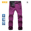 Street sports demi-season windproof velvet ski climbing trousers, increased thickness, plus size