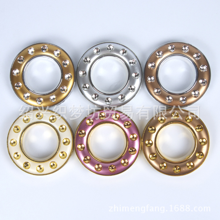 ABS高档镶钻罗马圈  打孔挂环 消音纳米罗马圈 艺术罗马圈