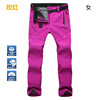 Street sports demi-season windproof velvet ski climbing trousers, increased thickness, plus size