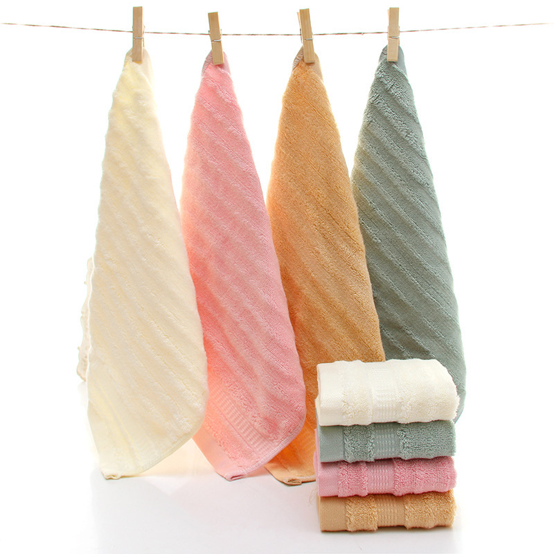 Bamboo Fiber 34*34cm High and Low Wool Square Towel Large Wave Thickeneded 60g Kidsren's Square Towel with the Same Style Towel Bath Towel