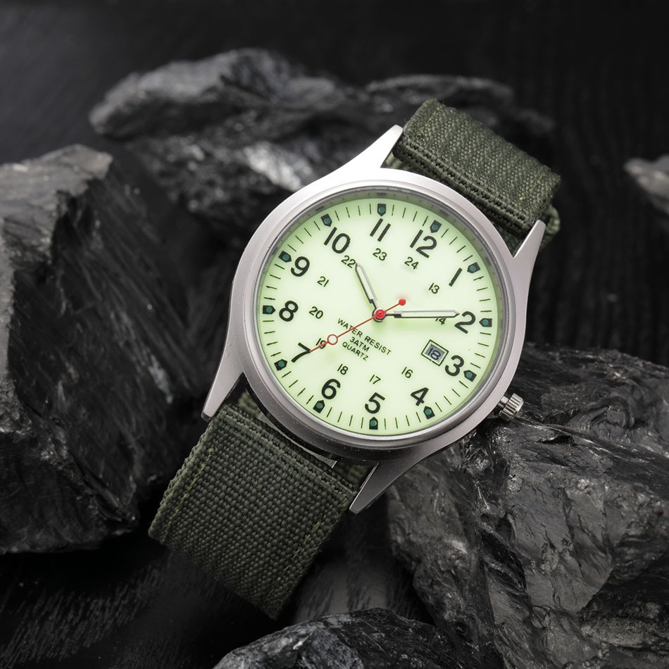 Correa de nylon reloj de hombre Calendario de comercio exterior reloj de cuarzo deseo nuevo reloj AliExpress eBay reloj militar entrega de una pieza