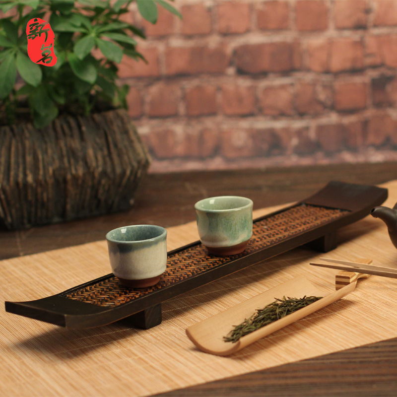 Heavy Bamboo Dry Bubble Simple Tea Tray Tray Japanese-style Travel Tea Serving Tray Single-layer Heavy Bamboo Tea Table Tea Sea Tea House Small Size