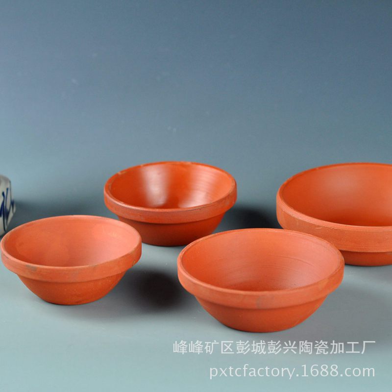 Original Ecological Soil Bowl Wine Bowl Purple Sand Rice Bowl Earth Pottery Bowl Ceramic Steamed Rice Bowl Coarse Pottery Bowl Household Pottery Bowl Rice Bowl