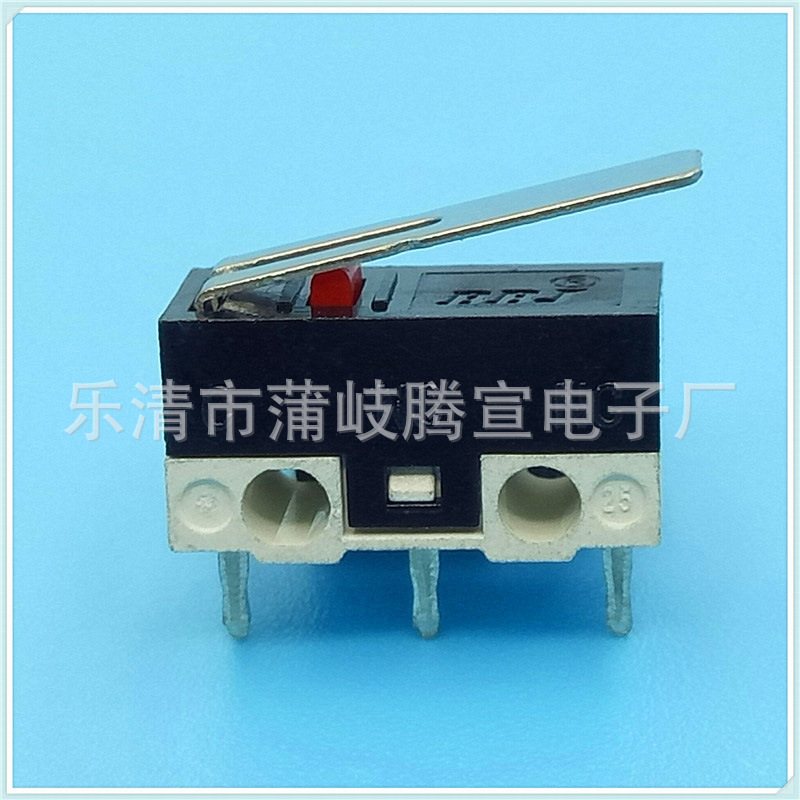 供应带柄鼠标开关三脚2A125VAC长方形开关小型微动开关按钮