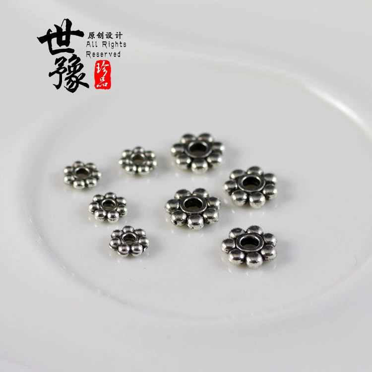 DIY тибетский серебряный сплав распорные аксессуары ручной работы бусины Свободные бусины Снежинка прокладка звезда автомобильные подвесные аксессуары