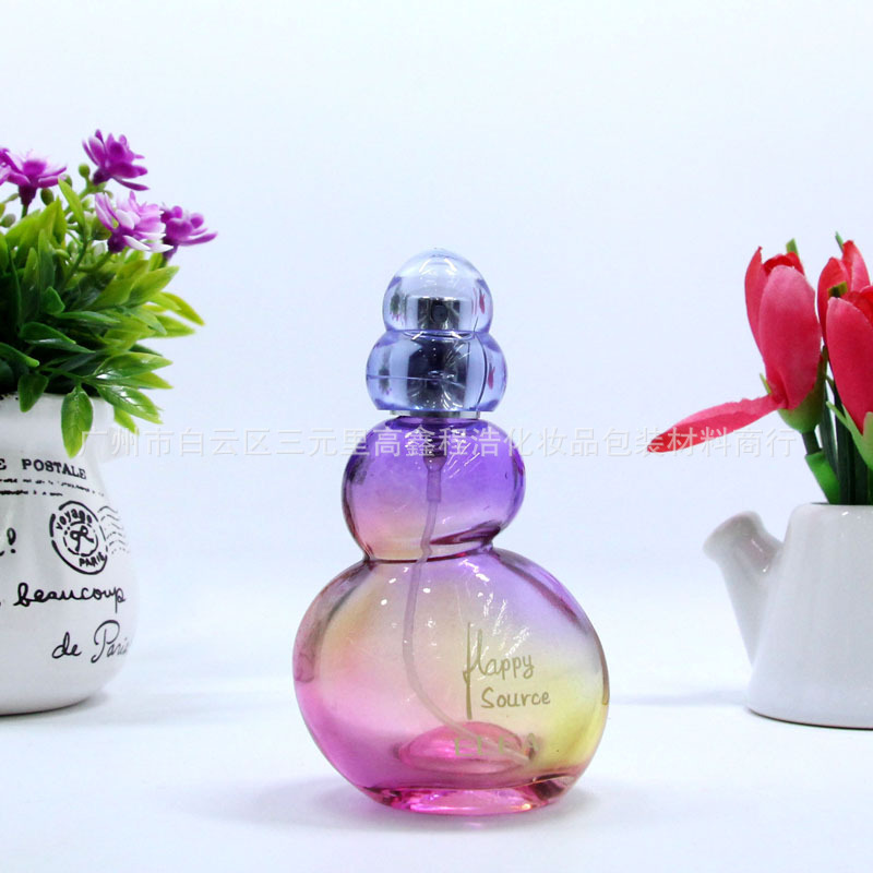 配套厂家供应50ML葫芦香水瓶 配套 喷涂 卡口香水瓶