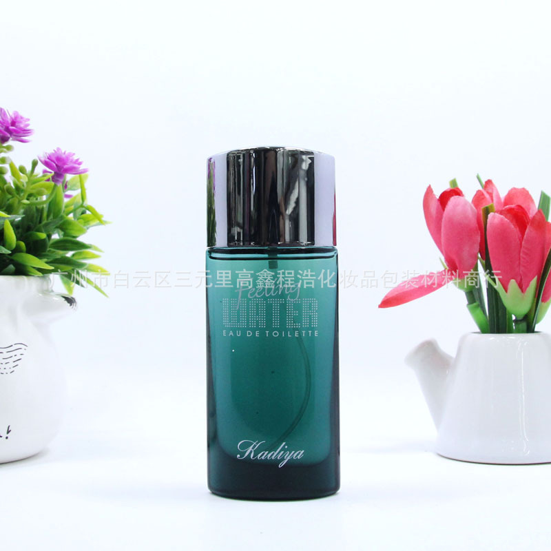 供应配套50ML男士玻璃香水瓶 扁香水瓶 喷涂香水瓶
