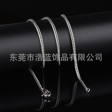 不锈钢项链机织链 钛钢项链小项链 欧美日韩男女款狐尾项链配链