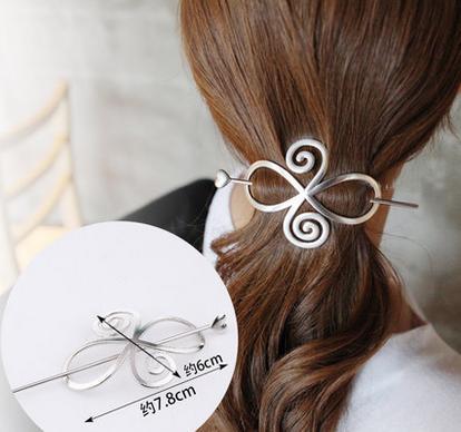 Estilo coreano aleación clip tocado exquisita horquilla de metal europeo y americano simple flecha perla horquilla rizador de pelo