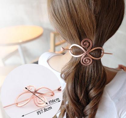 Estilo coreano aleación clip tocado exquisita horquilla de metal europeo y americano simple flecha perla horquilla rizador de pelo