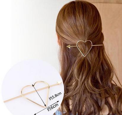 Estilo coreano aleación clip tocado exquisita horquilla de metal europeo y americano simple flecha perla horquilla rizador de pelo
