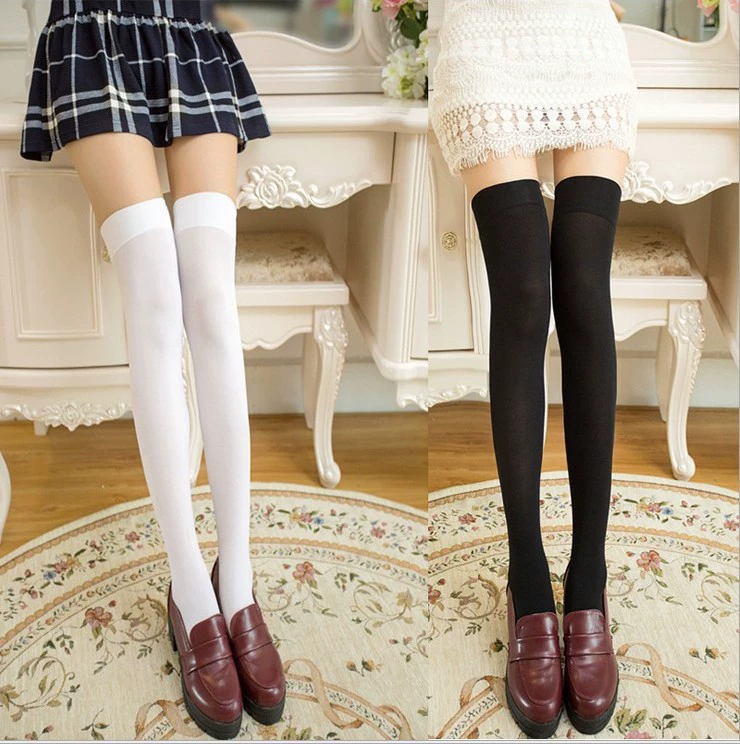 Over‑knee Socks Velvet Swan, Velvet + Cotton Bottom, Elastic Anti‑Slip, Multiple Colors