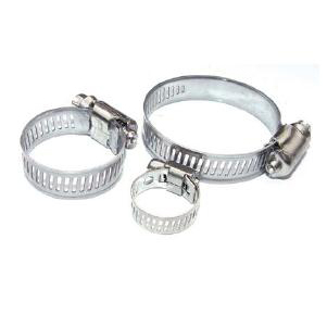 304不锈钢自制美式喉箍卡箍抱箍大号管卡透孔钢带管箍盘带捆绑带