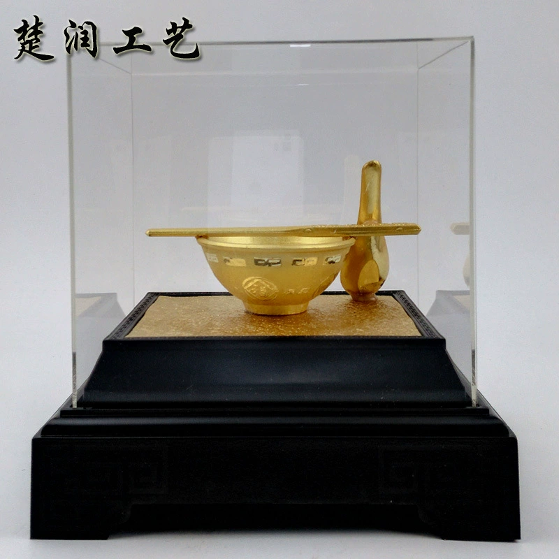 Yiwu goods, golden dishes, golden bowl TOEFL decoration golden rice bowl creative home living room restaurant decoration wholesale