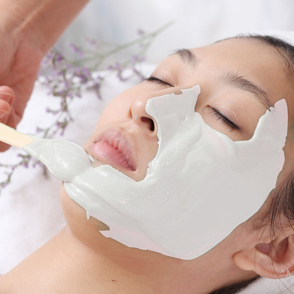 Cosmetic moisturizing face mask for skin care with hyaluronic acid