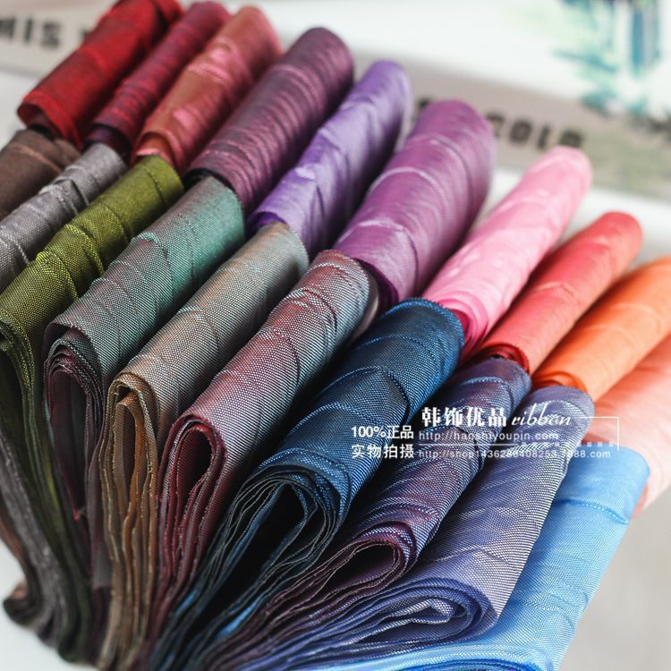 Impresión de la cinta arco regalo cuerda cinta plisada coreana accesorios de embalaje en stock al por mayor Corea del Sur cinta de poliéster