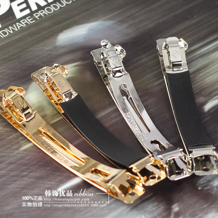 Korean Ns Curled Two-Piece Automatic Spring Clip Hair Accessories Material DIY Accessories Leather Cover Spring Clip Drop Shipping