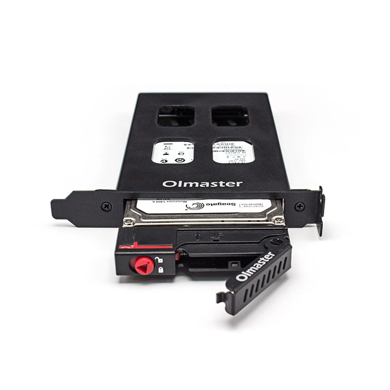 Корпус для HDD с PCI-слотом (Olmaster) для 2,5-дюймовых SATA/SSD, металлический лоток с замком и охлаждением