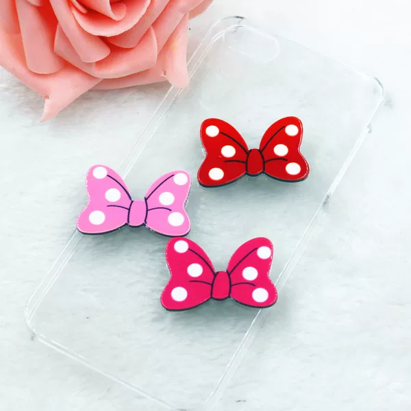 Korean-style Popular Acrylic Graffiti Bow Tie Brooch Accessories Acrylic Patch Phone Case Accessories