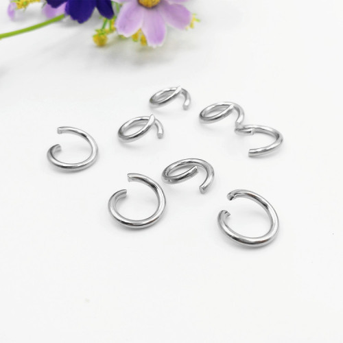 DIY jewelry ring 1.0-1.2 line multi-specification stainless steel machine opening ring single ring connection ring wholesale