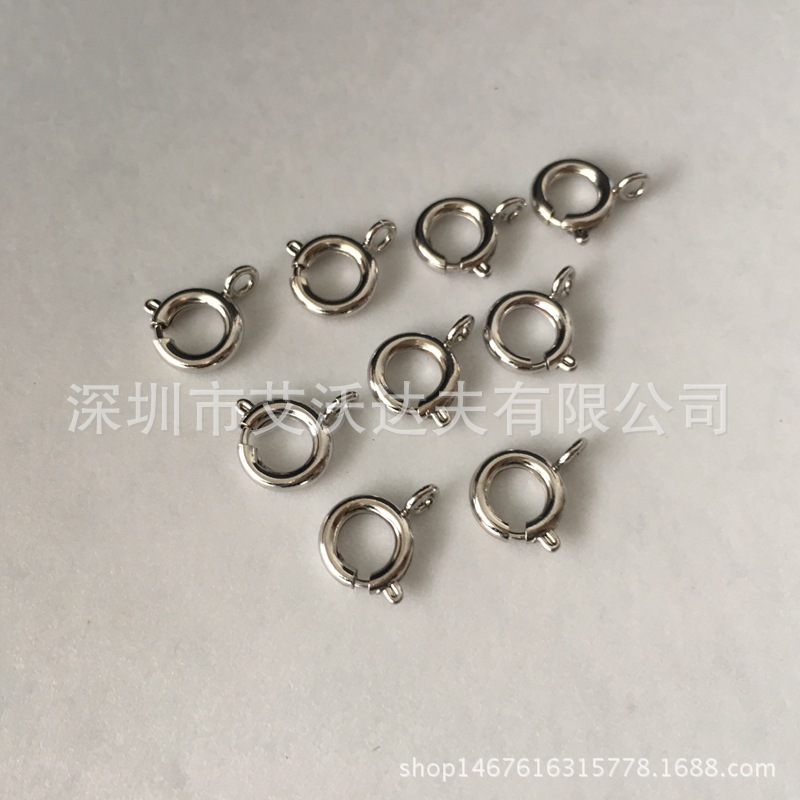 厂家直销 批发 9mm 铜质弹弓扣 项链扣 手链链接环 五金配件