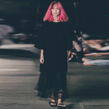 箐岚夏季新款暗黑小众系潮牌原宿风长款纯棉中袖宽松大码女装T恤