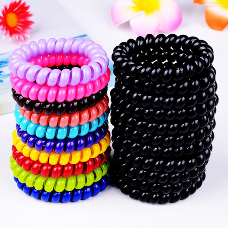 Korean version of hair accessories large telephone line Hair ring hair rope stall supply bracelet headdress 2 yuan shop jewelry wholesale