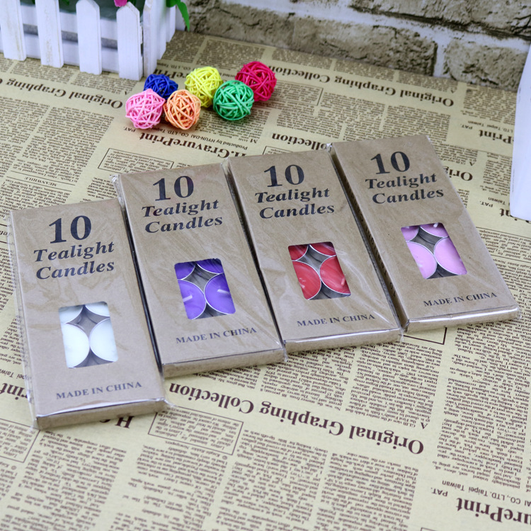 批发蜡烛茶蜡浪漫表白小蜡烛创意摆图心型圆形生日蜡烛白色厂家