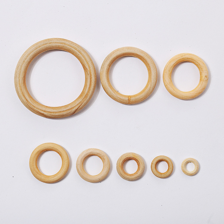 Aros de madera para manualidades y accesorios de bolsos