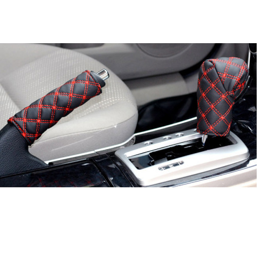 Supply of car two-in-one gear cover, handbrake cover/handlebar cover, car universal red wine gear cover