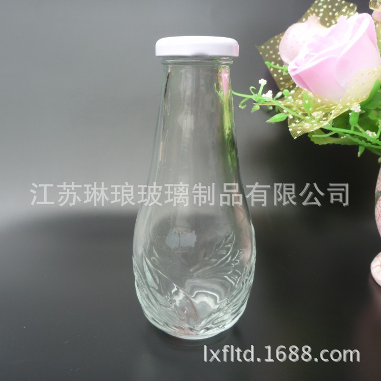 酸梅玻璃饮料瓶饮料玻璃瓶批发带盖玻璃瓶 275ml饮料瓶食品玻璃瓶
