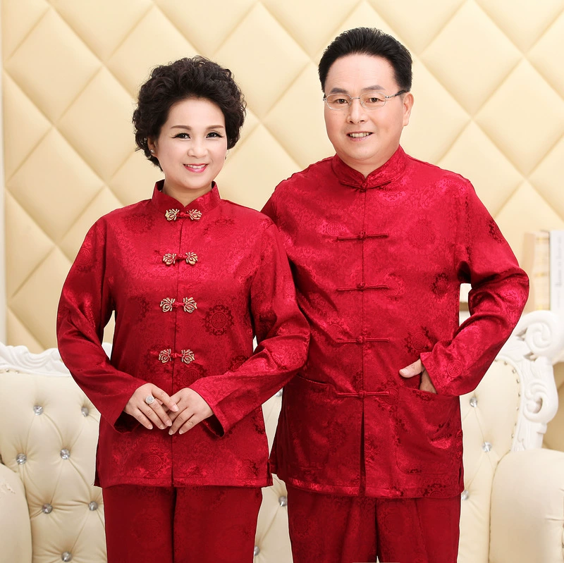 Оптовая старые мужчины и женщины пары платье 2524-9 пар платье с длинными рукавами костюм