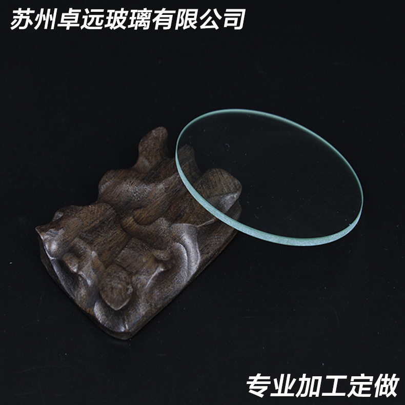 【厂家直销】圆形玻璃片耐高温 钢化玻璃显示器面板 电子玻璃超薄