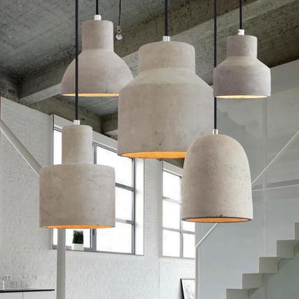 Designer LOFT Vintage Bar Table Lamp American Creative Cafe Restaurant Chandelier Concrete Cement Chandelier
