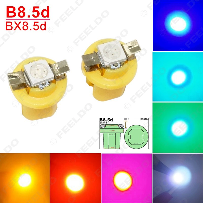 СИД автомобиля B8.5D освещает цвет света 7 приборной панели лампы прибора СИД автомобиля 1SMD Крытый