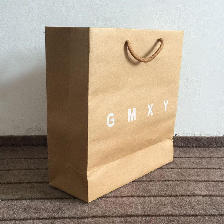厂家批发牛皮纸袋广告礼品手提袋定做白牛皮包装袋子加LOGO印刷