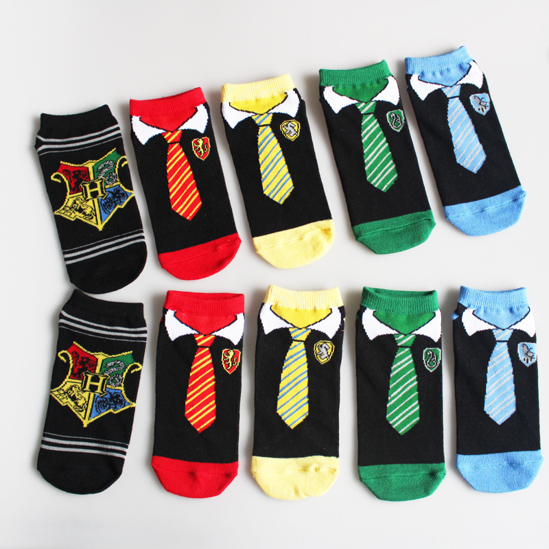 Magician Couple Socks Harry Potter Cotton Men's and Women's Short Socks Personalized Cartoon Low-Cut Socks Boat Socks