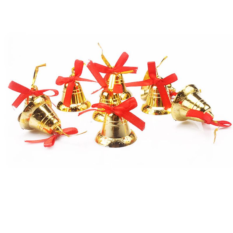 Decoraciones de Navidad Golden Bell decoraciones del árbol de Navidad colgantes 9 Pack 3cm