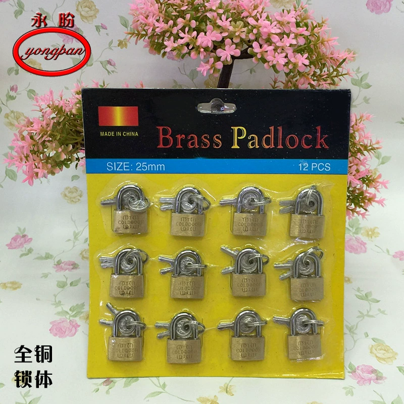 [Происхождение поставки всех меди замка] 25 мм чистой меди замок общежитие мини-замок студент багажа Замок Завод прямых продаж
