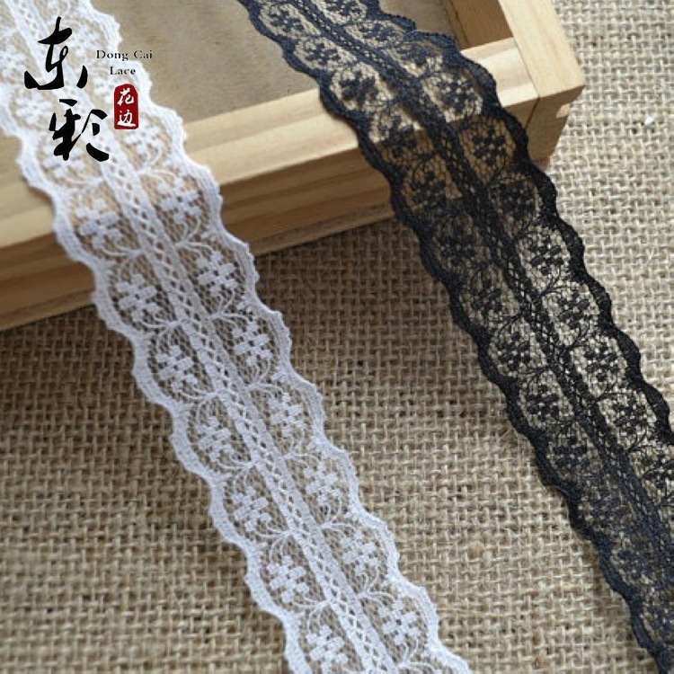 现货供应热销2.5CM米字小花双边饰装饰蕾丝花边 头饰蕾丝花边辅料