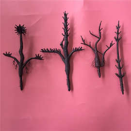 仿真植物小盆景花杆树枝 多种款式盆栽塑料树干插花配件厂家批发