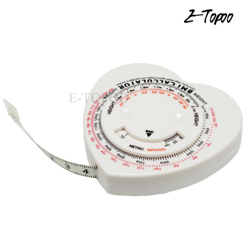 Factory quality 1.5M ribbon heart-shaped BMI tape measure new