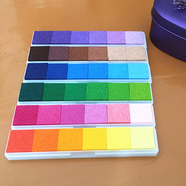 Candy Color Long Strip Gradient Color Inkpad Finger Painting Inkpad DIY Seal Accessories 6 Color Selection Candy Color Long Strip Gradient Color Inkpad Finger Painting Inkpad DIY Seal Accessories 6 Color Selection