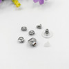 Diverse earplugs stainless steel, earrings with butterfly with accessories