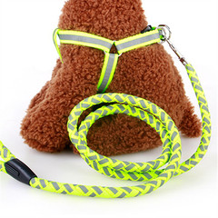 Pet reflective leash, large, medium and small dog leash, dog harness, luminous dog leash, dog leash supplies