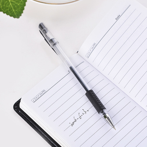 Japanese and Korean creative stationery office supplies gel pen signature pen 0.5 black water pen Korean single manufacturer direct sale